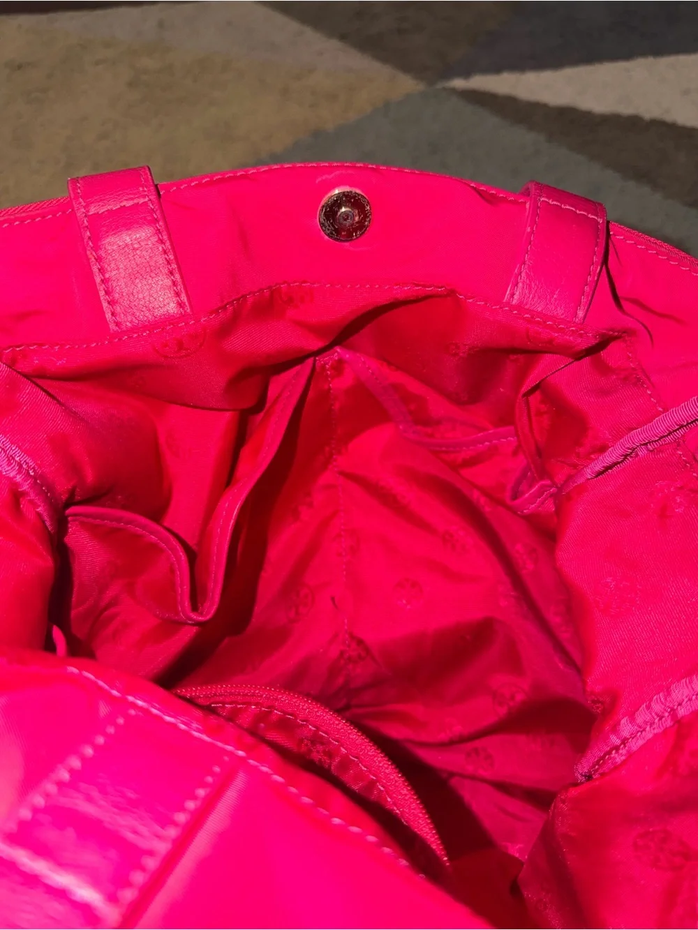 Tory Burch Dena Pink Nylon Diaper Bag